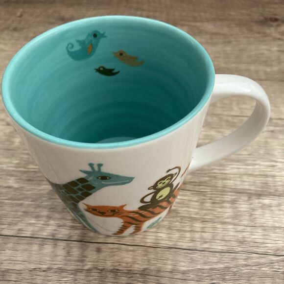Starbucks 2008 Zoo Safari Animal Mug Bone China 8oz Tiger Elephant Giraffe - Picture 6 of 9